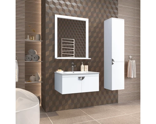 Шкаф - пенал Misty Сахара - 30 пенал белый подвесной левый П-Сах0501-01Л