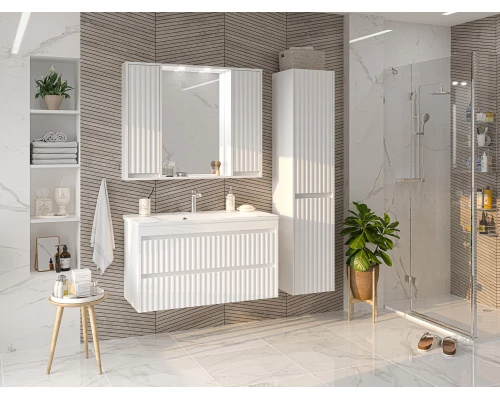 Шкаф - пенал Brevita Balaton - 35 подвесной правый (белый)