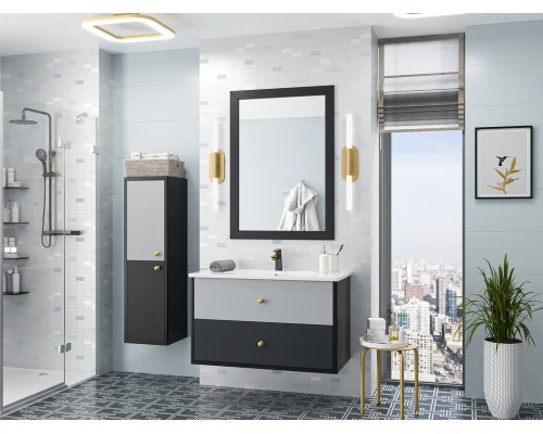 Шкаф - пенал Brevita Кристиан - 35 подвесной левый