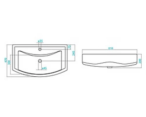 Тумба под раковину Misty Лаванда-80 Тумба прямая белаяЭ-Лав01080-011Пр