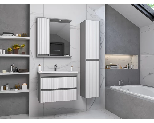 Тумба под раковину Brevita Balaton - 65 подвесная (комбинированная)