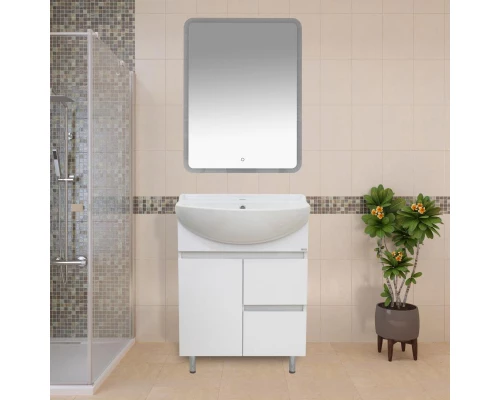 Тумба под раковину Misty Амур - 60 напольная с 2 ящиками Э-Аму01060-0111Я