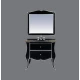 Тумба под раковину Misty Анжелика - 100 Тумба черная с серебром с 2 ящ./столешница Л-Анж01100-4212Я
