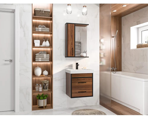 Тумба под раковину Misty Кедр - 50 подвесная