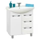 Тумба под раковину Misty Орхидея - 65 Тумба с 3 ящ. белая эмаль П-Орх01065-0113Я