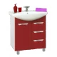 Тумба под раковину Misty Орхидея - 65 Тумба с 3 ящ. красная эмаль П-Орх01065-0413Я