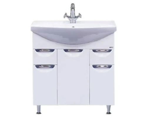 Тумба под раковину Misty Орхидея - 75 Тумба 2 ящ. (корзина) белая эмаль П-Орх01075-0112Я