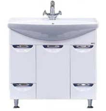 Тумба под раковину Misty Орхидея - 85 Тумба 2 ящ. белая эмаль П-Орх01085-0112Я