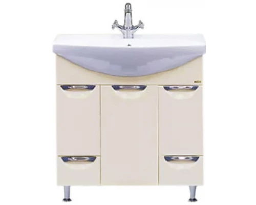 Тумба под раковину Misty Орхидея - 85 Тумба 2 ящ. бежевая эмаль П-Орх01085-0312Я