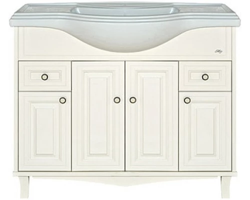 Тумба под раковину Misty Шармель 105 с 2-мя ящиками бежевая эмаль Л-Шрм01105-5812Я