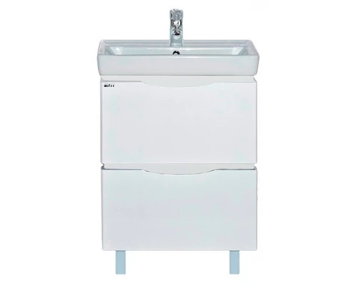 Тумба под раковину Misty Венера 60 с 2-мя ящиками белая П-Внр01060-012Я