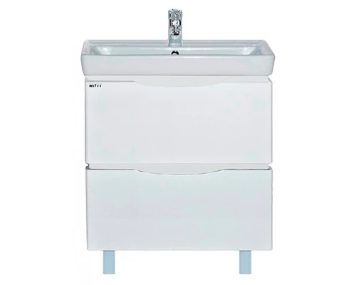 Тумба под раковину Misty Венера 80 с 2-мя ящиками белая П-Внр01080-012Я
