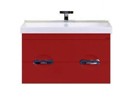 Тумба под раковину Misty Жасмин 90 с 2-мя ящиками красная эмаль П-Жас01090-041П2Я