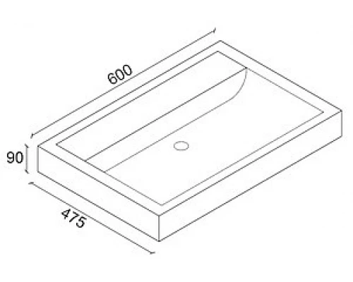 Тумба под раковину Misty Венера 60 с 2-мя ящиками белая П-Внр01060-012Я