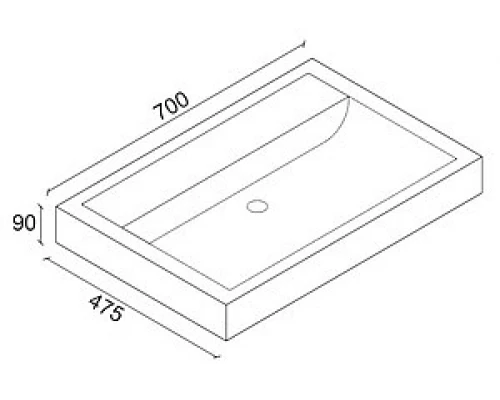 Тумба под раковину Misty Венера -70 Тумба с 2 ящ. белая П-Внр01070-012Я