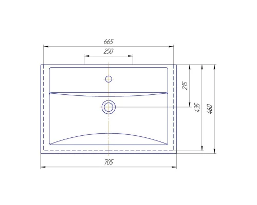 Тумба под раковину Misty Лайм 70 с 2-мя ящиками Э-Лай01070-2Я