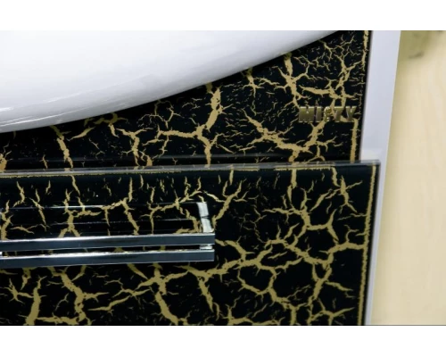 Тумба под раковину Misty Джулия 85 тумба прямая краколет черная Л-Джу01085-0213Пр