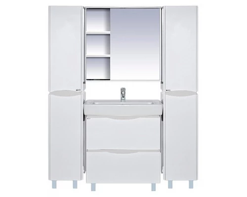 Тумба под раковину Misty Венера 80 с 2-мя ящиками белая П-Внр01080-012Я