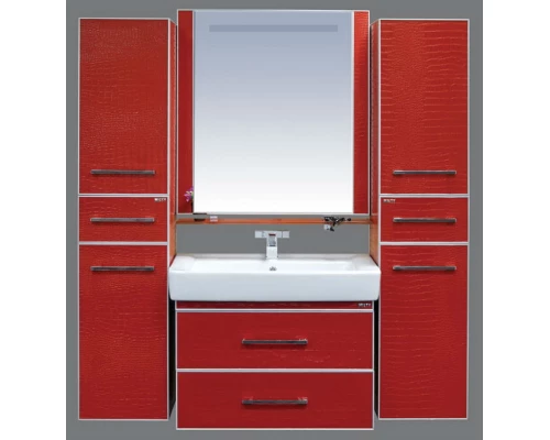 Тумба под раковину Misty Гранд Lux 70 подвесная с 2-мя ящиками бордо Croco Л-Грл01070-109П2ЯКр