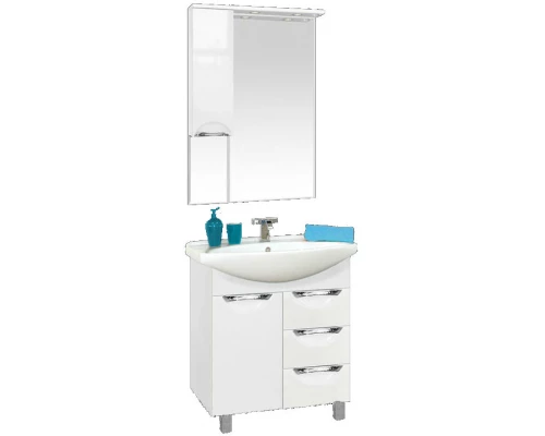 Тумба под раковину Misty Орхидея - 65 Тумба с 3 ящ. белая эмаль П-Орх01065-0113Я