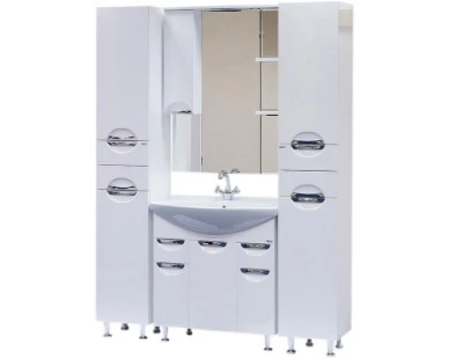 Тумба под раковину Misty Орхидея - 75 Тумба 2 ящ. (корзина) белая эмаль П-Орх01075-0112Я