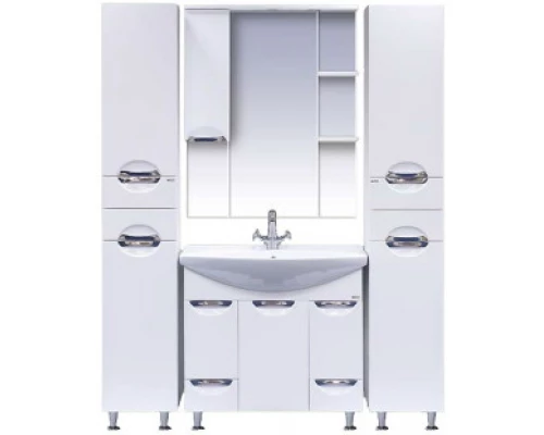 Тумба под раковину Misty Орхидея - 85 Тумба 2 ящ. белая эмаль П-Орх01085-0112Я