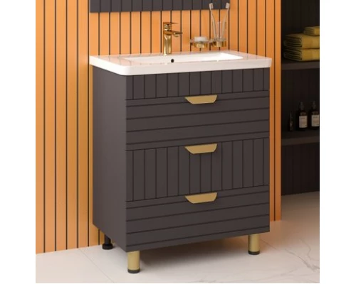 Тумба под раковину Brevita Gloster - 70 (графит)