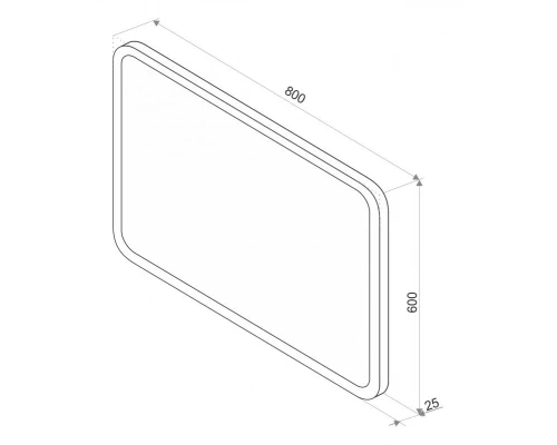 Зеркало Misty СТАЙЛ D13800*600 с часами ЗЛП567