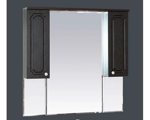 Зеркальный шкаф Misty Александра -105 зеркало-шкаф (свет) ВЕНГЕ П-Але04105-052Св