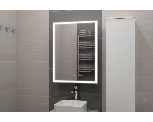 Зеркальный шкаф Misty Алюр - 600х800 правый LED с розеткой МВК005