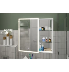 Зеркальный шкаф Misty Аперио - 800х800 левый LED с розеткой МВК006