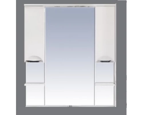 Зеркальный шкаф Misty София -100 Зеркало - шкаф (свет) белая эмаль П-Соф02100-011Св