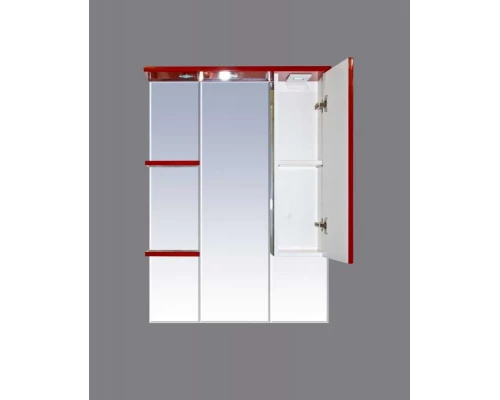 Зеркальный шкаф Misty Жасмин -75 Зеркало - шкаф прав. (свет) красная ПЛЕНКА П-Жас02075-042СвП