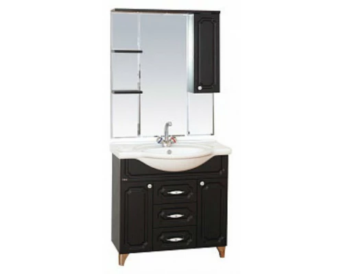 Зеркальный шкаф Misty Александра - 85 зеркало-шкаф прав. (свет) ВЕНГЕП-Але04085-052СвП