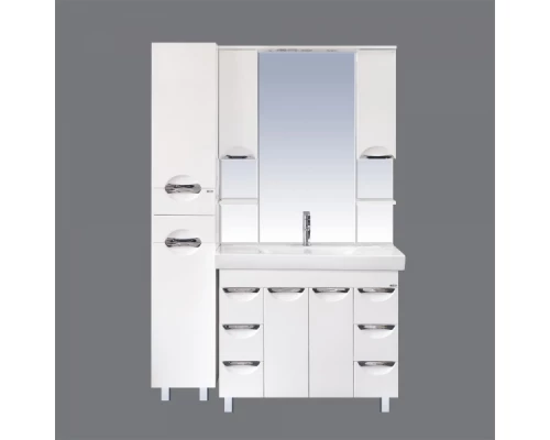 Зеркальный шкаф Misty София -100 Зеркало - шкаф (свет) белая эмаль П-Соф02100-011Св