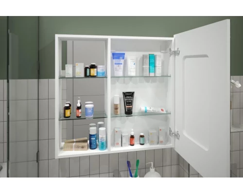 Зеркальный шкаф Misty Аперио - 800х800 правый LED с розеткой МВК007