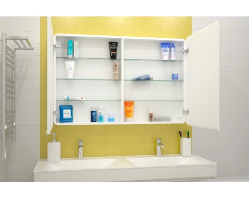 Зеркальный шкаф Misty Авеню - 1200x800 LED с розеткой МВК001