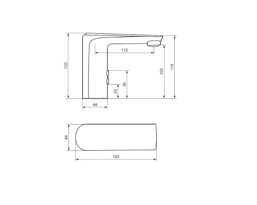 Смеситель для раковины Damixa Origin Evo 2 сенсорный, черный матовый, 780290300