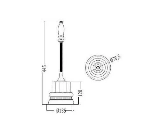 Ершик для туалета Devon&Devon Dorothy 2DOR417CR, белый/хром