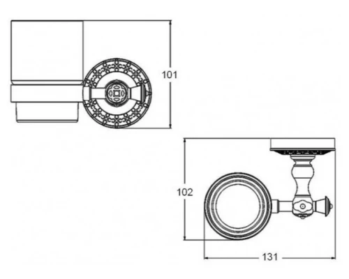 Держатель стакана одинарный Zorg Antic AZR 03 SL, цвет серебро