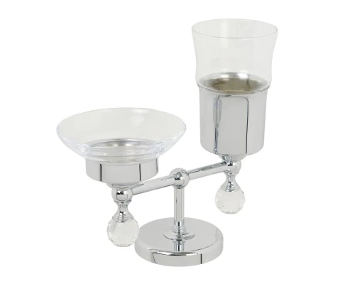 Держатель стакана и мыльницы настольный Migliore Amerida, хром, 16591