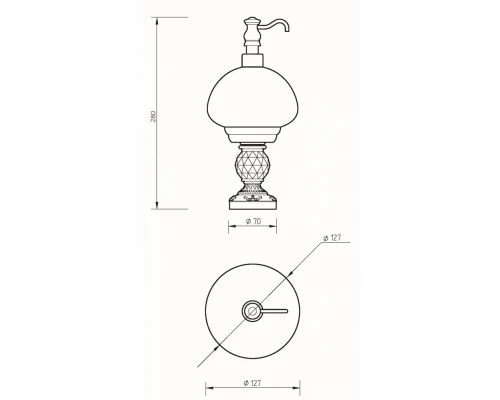 Дозатор жидкого мыла Migliore.CRistalia 16831 - золото