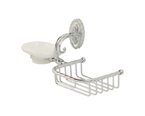 Корзина с мыльницей Migliore Edera 16921 - хром