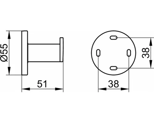 Крючок Keuco Plan, черный матовый, 14914370000