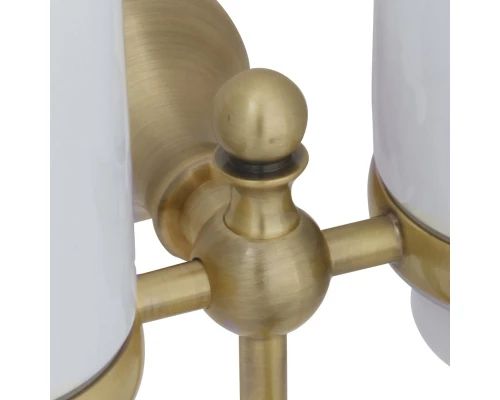 Стакан двойной настенный с мыльницей Veragio Gialetta, керамика/бронза VR.GIL-6443.BR