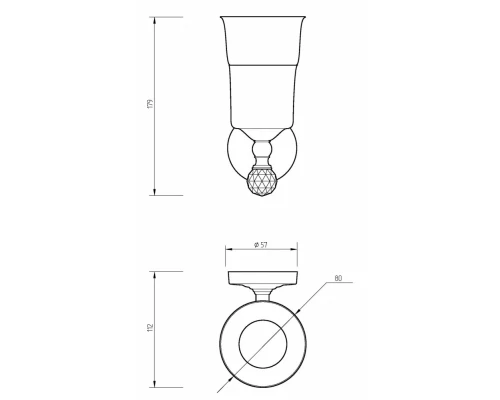 Стакан настенный Migliore Amerida 16574 хром