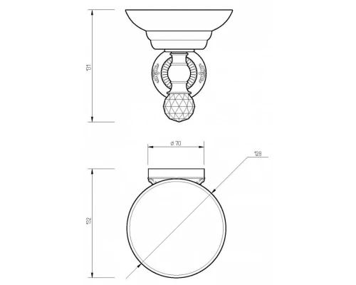Мыльница Migliore.CRistalia 16790 - хром