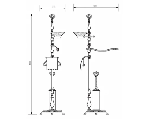 Стойка 4-х функциональная Migliore Elizabetta 17045 - хром