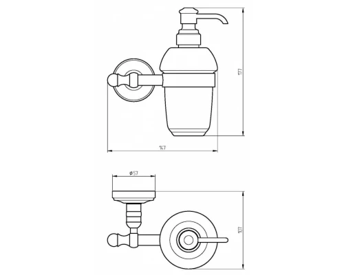 Дозатор жидкого мыла Migliore Mirella 17315 - золото