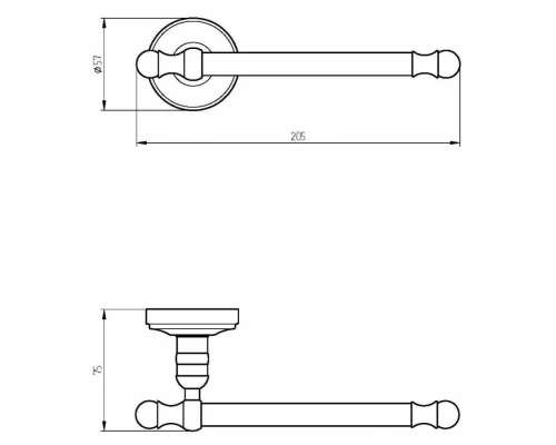 Бумагодержатель Migliore Mirella 17162 - бронза